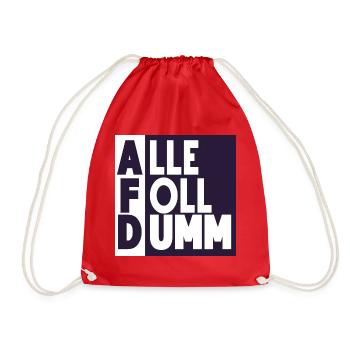 Alle Foll dumm! - Turnbeutel - Rot - Vorne