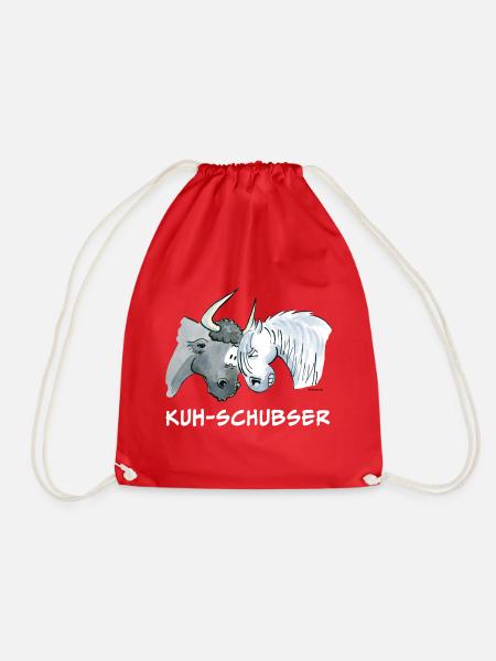 Kuh-Schubser (Working Equitation) - Turnbeutel - Rot