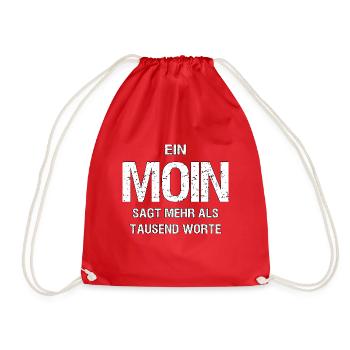 Ein MON: Mehr als Tausend Worte - Turnbeutel - Rot - Vorne