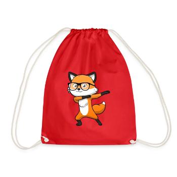 Fuchs Dab Dabbing Füchsin - Turnbeutel - Rot - Vorne