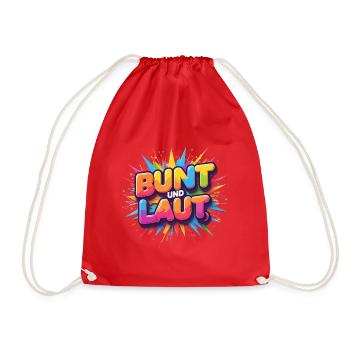 Bund und Laut - Turnbeutel - Rot - Vorne