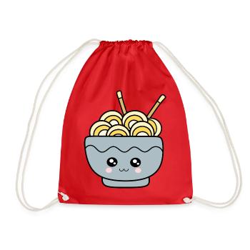 Ramen Nudeln Japan Küche - Turnbeutel - Rot - Vorne