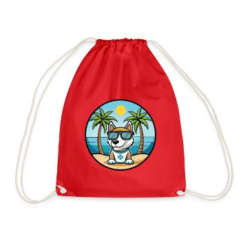 Argentino Chien Race Dessin Animé Lunettes De Soleil Plage - Sac de sport léger - rouge - Devant