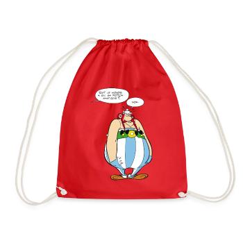 Asterix & Obelix - Obelix Sprechblasen - Turnbeutel - Rot - Vorne