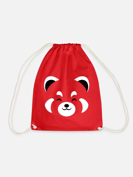 Roter Panda Kawaii - Turnbeutel - Rot