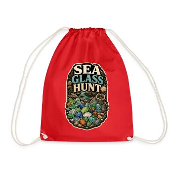 SEA GLASS HUNT - Turnbeutel - Rot - Vorne