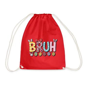 Bruh Ostern - Turnbeutel - Rot - Vorne