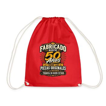 50 cumpleaños Original Fabricado Hace 50 Años Rega - Turnbeutel - Rot - Vorne