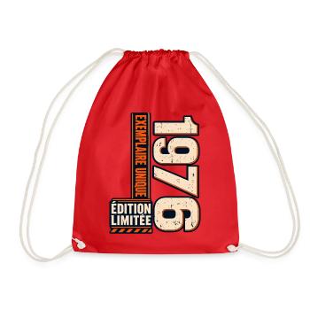 50-jähriges Jubiläum 1976 – Vintage-Herrengeschenk - Turnbeutel - Rot - Vorne