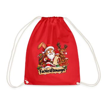 Weihnachtschaos - Turnbeutel - Rot - Vorne