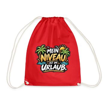 Mein Urlaub ist im Urlaub - Turnbeutel - Rot - Vorne