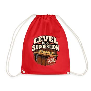 Level ist ein Vorschlag - Turnbeutel - Rot - Vorne