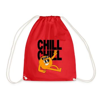 Cooles Chill Motiv mit Sonnenbrille Peace Design - Turnbeutel - Rot - Vorne