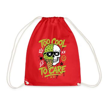 Eis-Totenkopf – Too Cool to Care - Turnbeutel - Rot - Vorne
