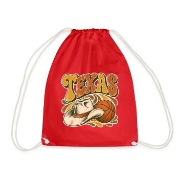 Texas Retro Hoop Cowboy - Turnbeutel - Rot - Vorne