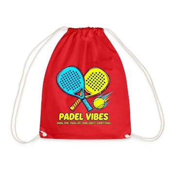 Padel, Padel Sport, Padel Club - Turnbeutel - Rot - Vorne