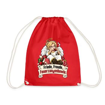 Engel, Weihnachten Feuerzangenbowle - Turnbeutel - Rot - Vorne