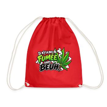 Ohne Gras gibt es keinen Rauch Cannabis Pop Art - Turnbeutel - Rot - Vorne
