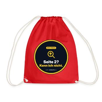 Seite 2? Kenn Ich Nicht. SEO Marketing Shirt - Turnbeutel - Rot - Vorne