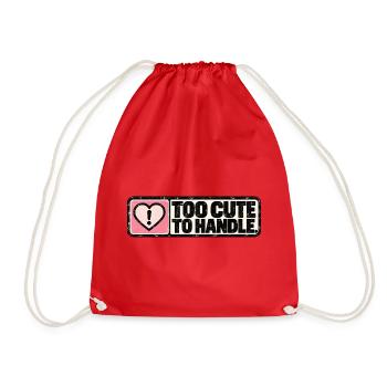 Too Cute to Handle – Cute Retro Heart - Turnbeutel - Rot - Vorne