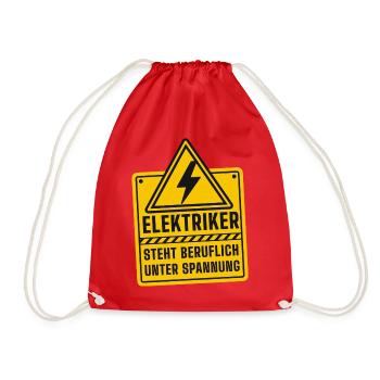 Elektriker unter Spannung Beruf - Turnbeutel - Rot - Vorne