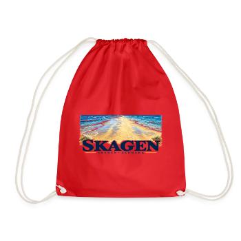 Skagen – Grenen und zwei Meere in Farbe - Turnbeutel - Rot - Vorne