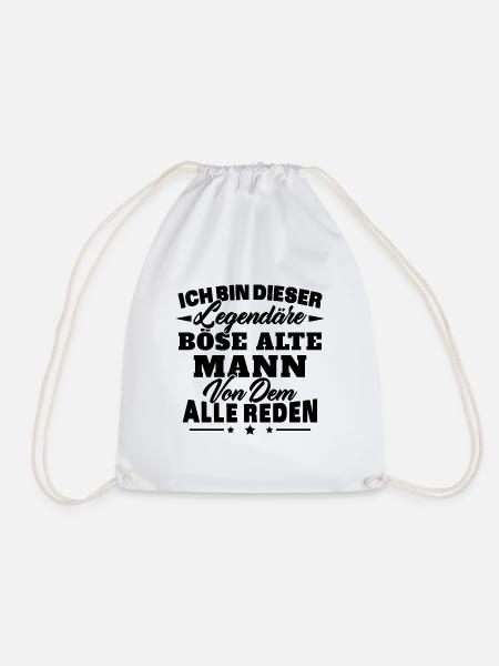 Ich bin dieser legendäre böse alte Mann - Turnbeutel - Weiß