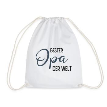 Bester Opa der Welt - Spruchdesign - Turnbeutel - Weiß - Vorne