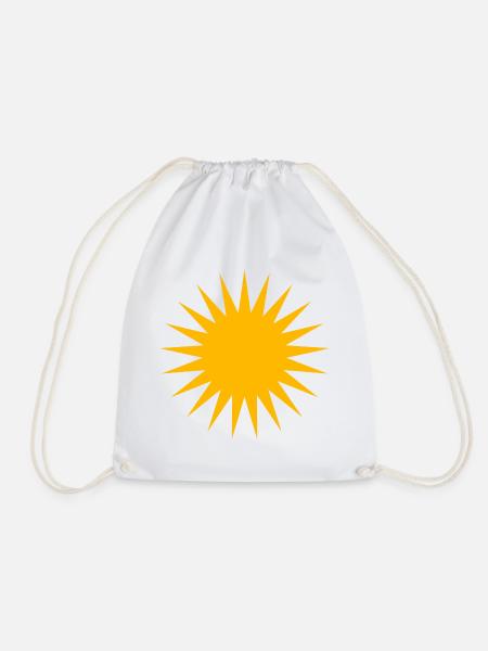 Kurdische Sonne Symbol - Turnbeutel - Weiß