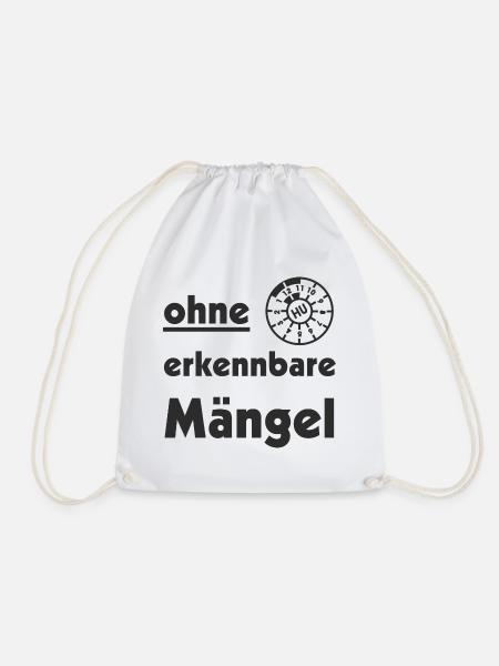 ohne erkennbare Mängel TÜV - Turnbeutel - Weiß