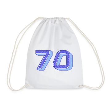70. 70 YEARS. 70th ANNIVERSARY. 70 YEARS ANNIVERSARY. - Drawstring Bag - white - Front