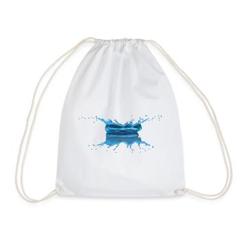 Water drop - Drawstring Bag - white - Front