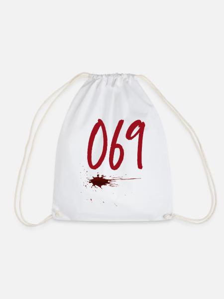 Postal Code Frankfurt 069 - Drawstring Bag - white