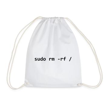 sudo rm rf - Turnbeutel - Weiß - Vorne