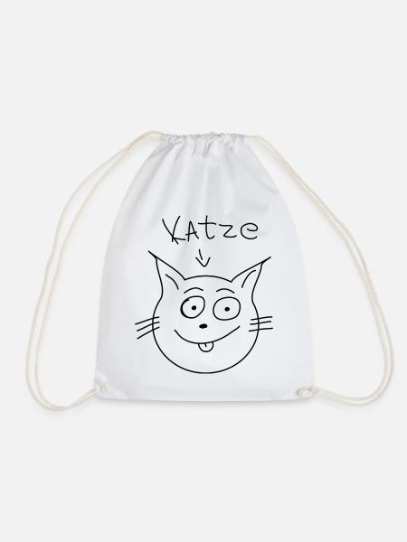 Katze - Turnbeutel - Weiß