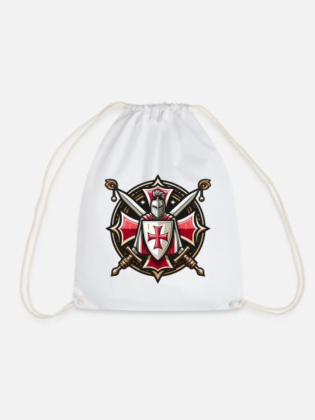 Knights templar - Drawstring Bag - white