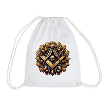 Masonic Logo - Drawstring Bag - white - Front
