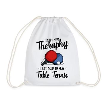Tischtennis - Turnbeutel - Weiß - Vorne