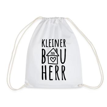Kleiner Bauherr 2026 - Turnbeutel - Weiß - Vorne