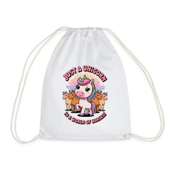 Juste une licorne dans un monde de chevaux ! - Sac de sport léger - blanc - Devant
