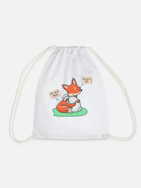 Da wo sich Fuchs und Hase 'Gute Nacht' sagen - Turnbeutel - Weiß
