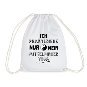 mittelfinger yoga - Turnbeutel - Weiß - Vorne