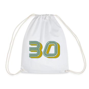 30 - Drawstring Bag - white - Front