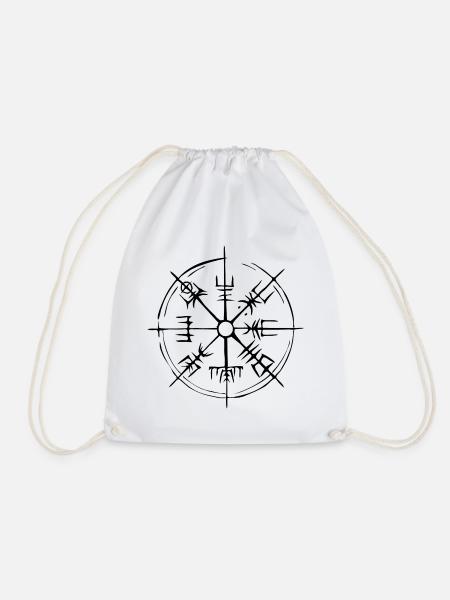 Vegvisir Wikinger Kompass - Turnbeutel - Weiß