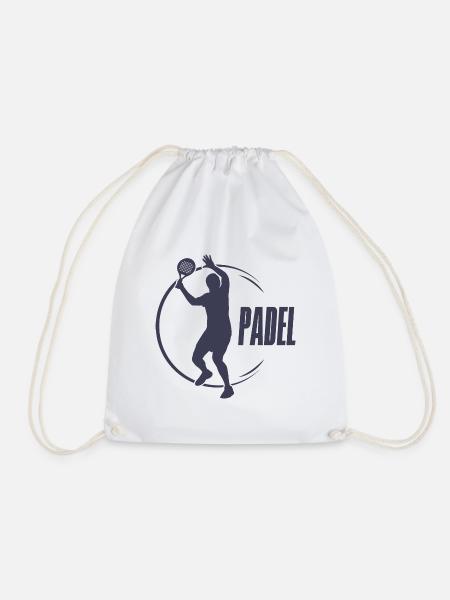 Padel Mannschaftslogo Padeltennis Padelspieler - Turnbeutel - Weiß