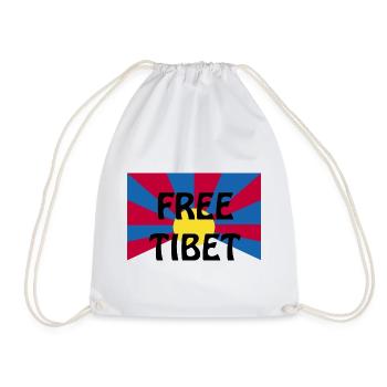 free tibet - Turnbeutel - Weiß - Vorne