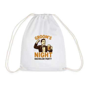Bachelor party - Drawstring Bag - white - Front