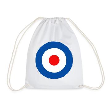 Britische Rundum-Roundel Retro - Turnbeutel - Weiß - Vorne