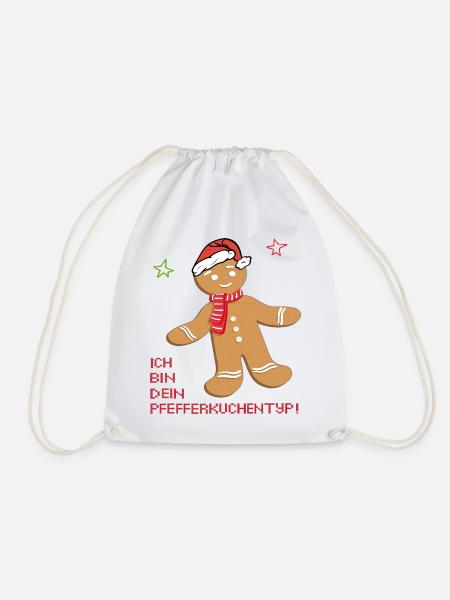 Advent, Pfefferkuchen - Turnbeutel - Weiß