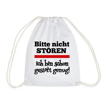 Bitte nicht stören! - Turnbeutel - Weiß - Vorne